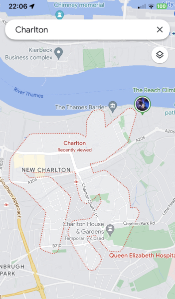 To ask Holloway, Islington or Charlton, Greenwich?