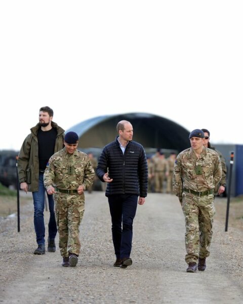 William in Poland visiting military British and Polish troups.