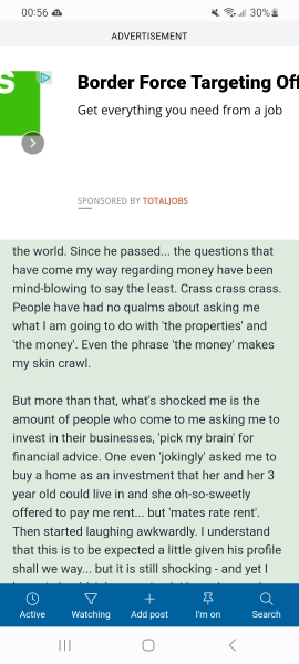 Ads covering a third of the page