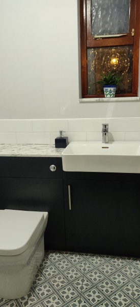 What did you tile you WC/Cloakroom? Danger that metro looks like public loo??!!