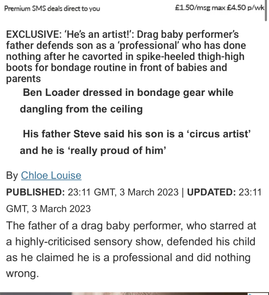 Caba Baba Rave - take your baby to watch nearly naked men in fetish gear