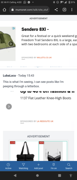 Ads covering a third of the page