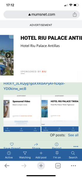 Tuesday 15th - ads still covering whole screen
