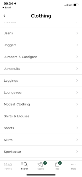 So what makes the ‘modest’ clothing list??