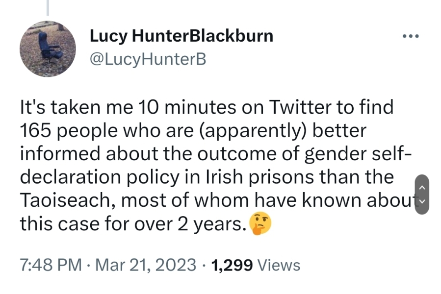 Come on Ireland! Leo Varadkar says violent males should NOT be in prison with women