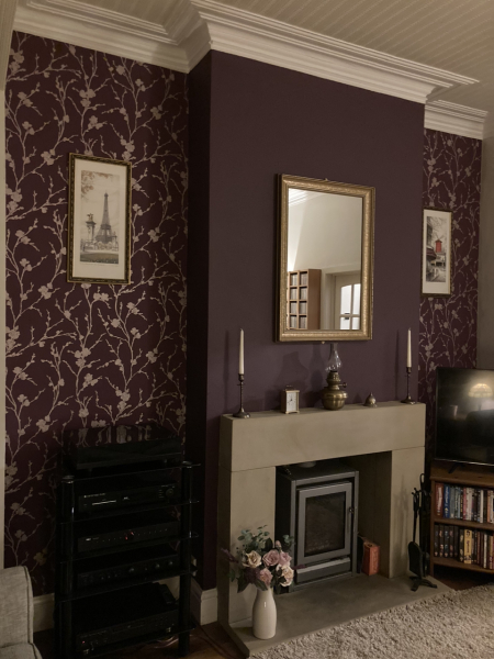 Darker but cozy colour for living room