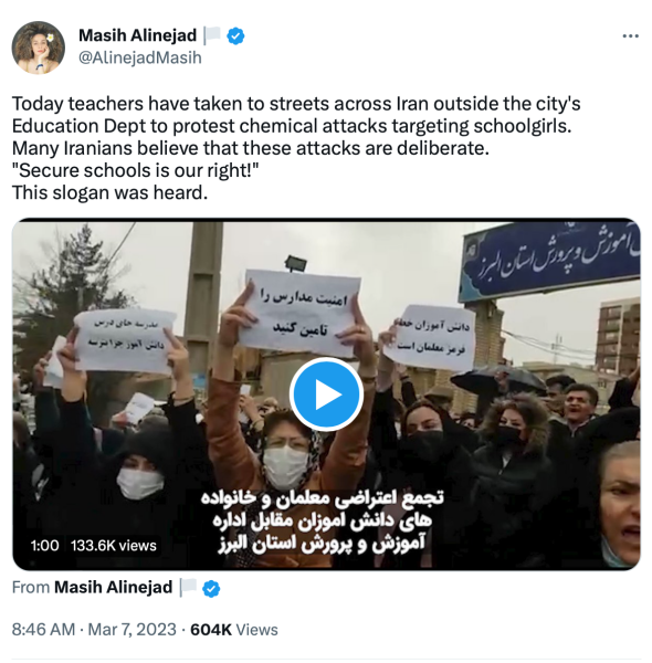 Solidarity with the brave women of Iran