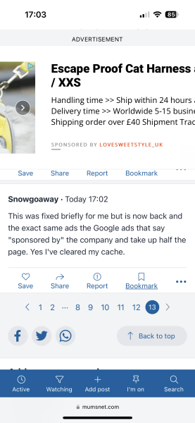 Ads covering a third of the page