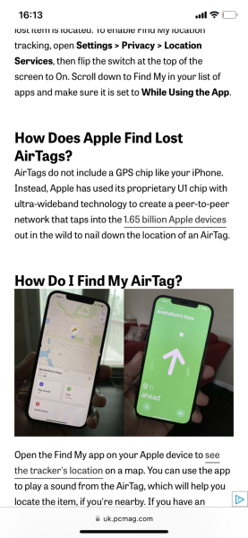 Could I use an apple AirTag to track DS?