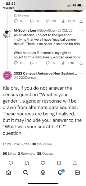 NZ Census 2023 - sex and gender questions 