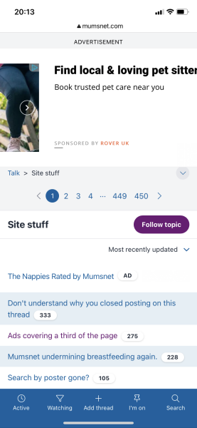 Ads covering a third of the page