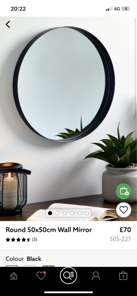 Round Black mirror