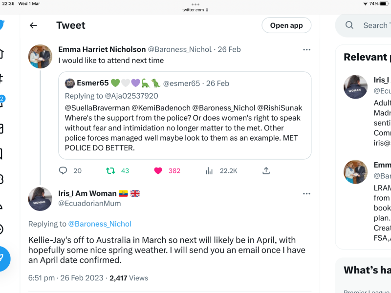 Posie Parker featured in Hope Not Hate's State of Hate 2023.