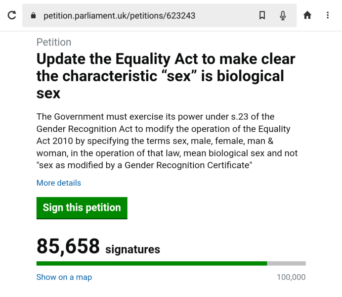 Petition to Update the Equality Act - thread 2