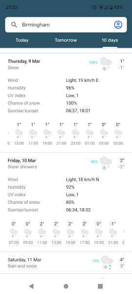 Birmingham airport snow! Parking?