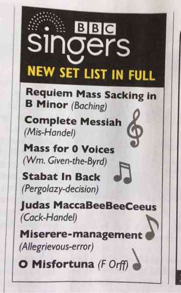 ...to think it's a cruel decision to disband the BBC Singers before the Proms?