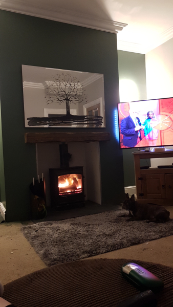 Darker but cozy colour for living room