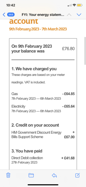 How much did you pay for your March energy bill?