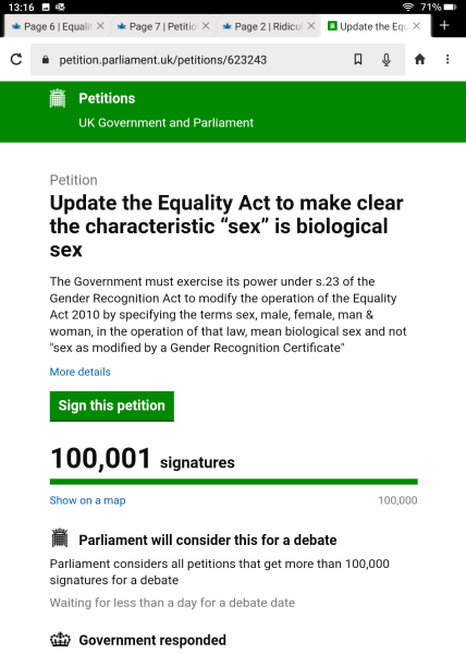 Petition to Update the Equality Act / Thread 3