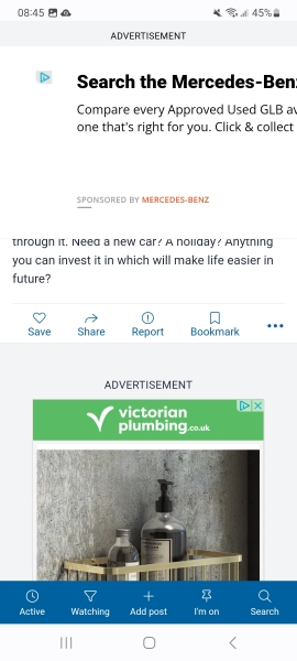 Ads covering a third of the page