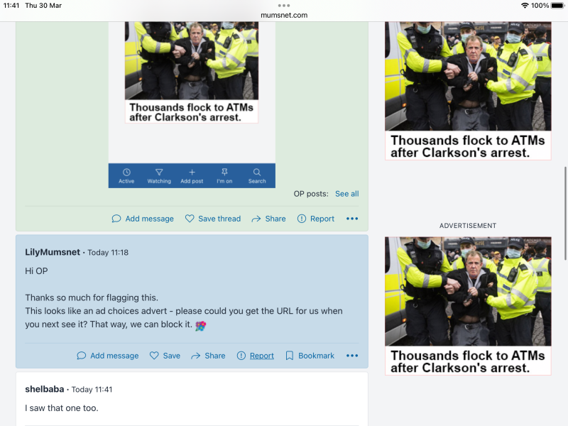 Scam advertising on MN