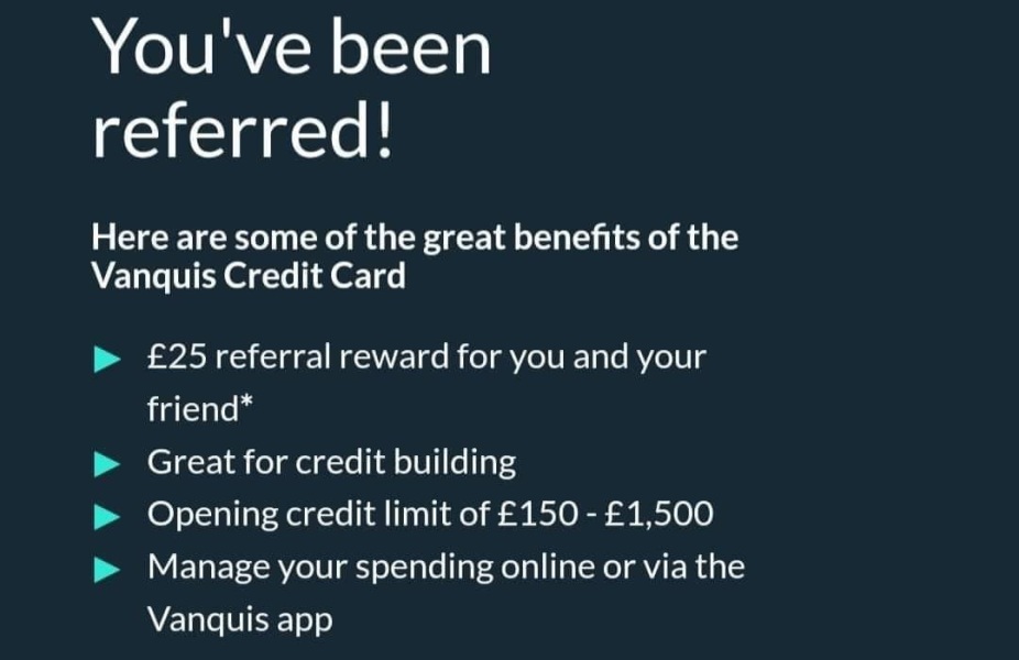 Vanquis free £25