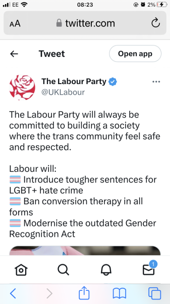 Starmer rowing back on self ID - what do we think?