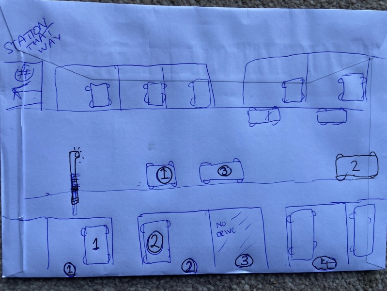 Just moved in - parking politics - diagram