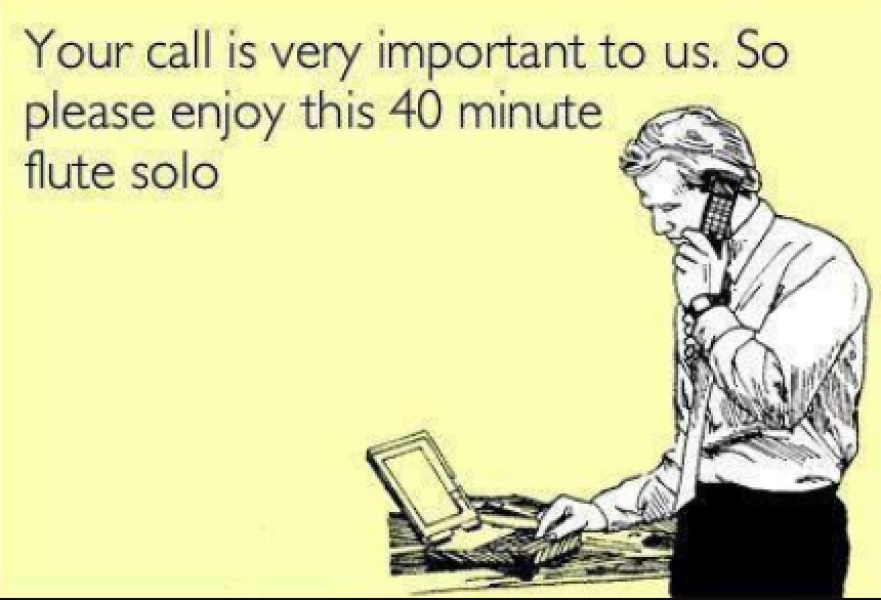 To wonder if any call centre is not "busier than normal at the moment"??
