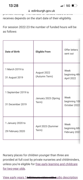 To be annoyed that 30 h free childcare...