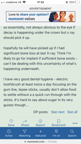 Crowned tooth decay