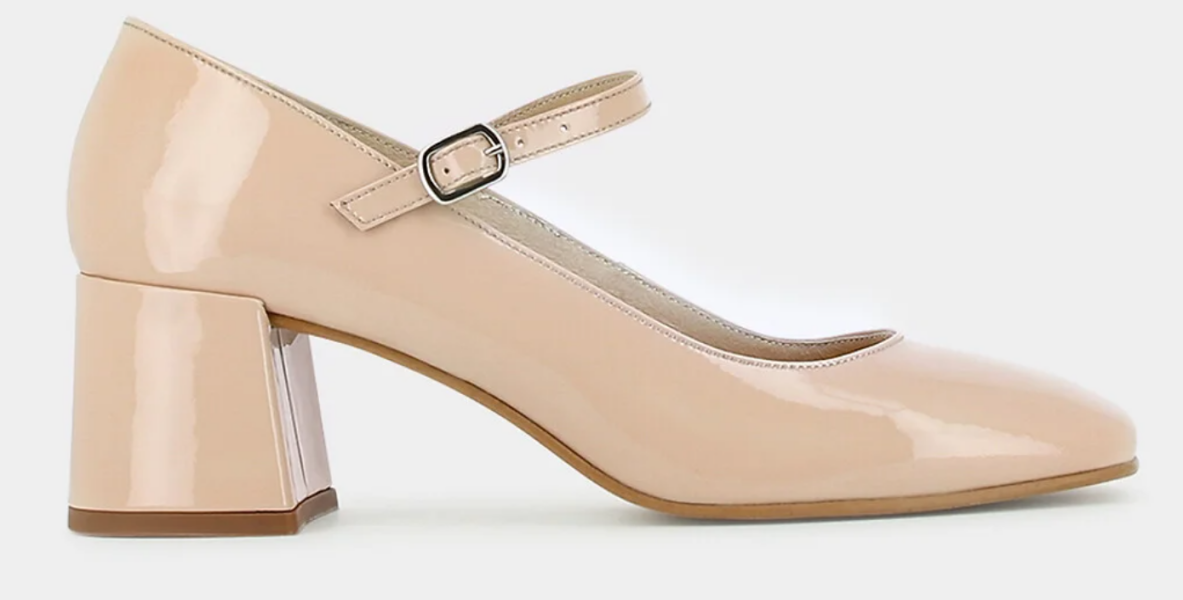 Help finding block heel Mary janes in a neutral colour?