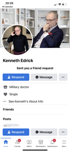 American surgeon working for UN peace keepers in Syria sent me face book friend request AIBU to start messaging and see where it goes?