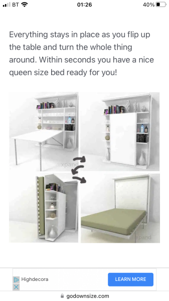 Sleeping in the living or dining room - making it work 