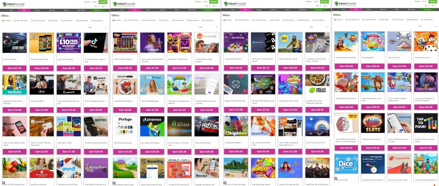 Inbox pounds- earn cash for completing apps 