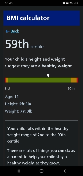11 yo DS underweight?