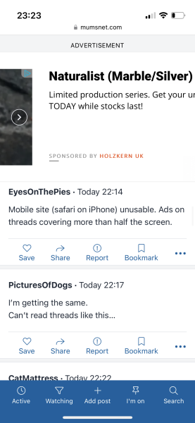 Ads covering a third of the page