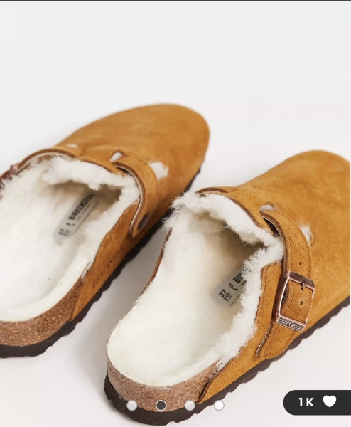 Shearling lined clogs, not Birkenstocks?