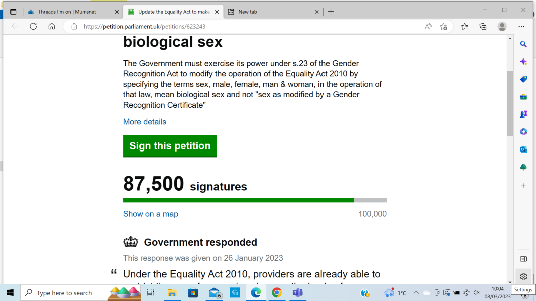 Petition to Update the Equality Act / Thread 3