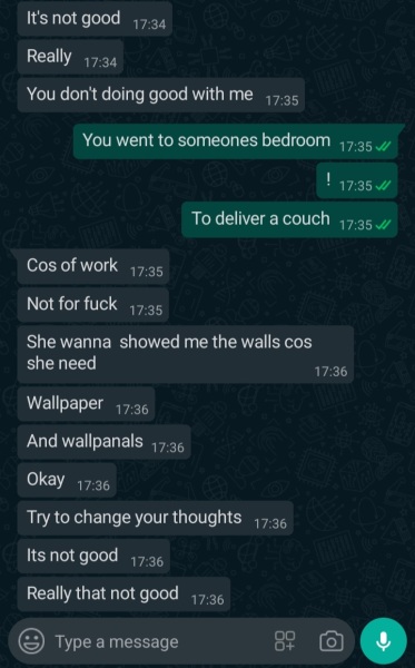 Cheated on at work