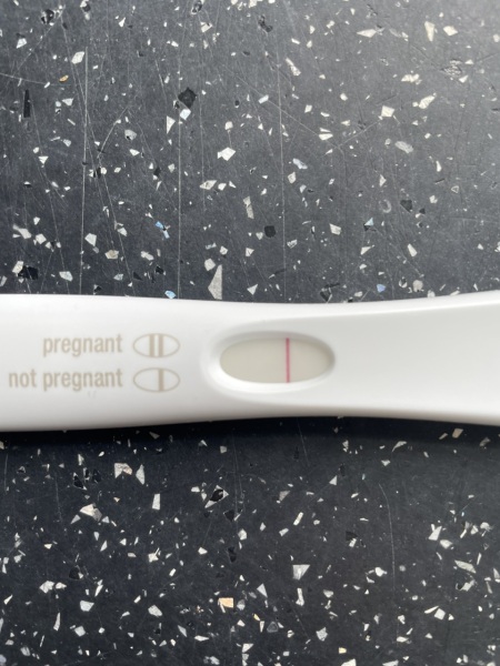 Indent of faint positive