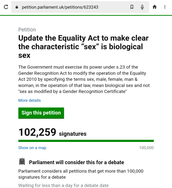 Petition to Update the Equality Act / Thread 3