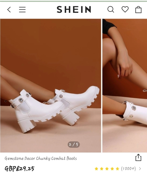 Platform spring boots with a 2.5" chunky heel