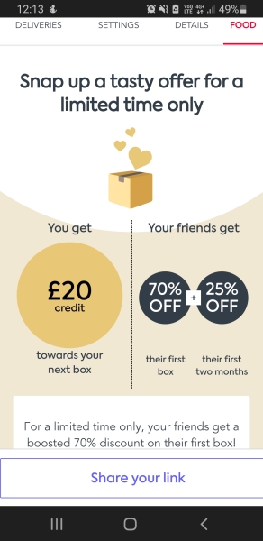 Four days worth of dinners for 4 people £17 with Gousto code