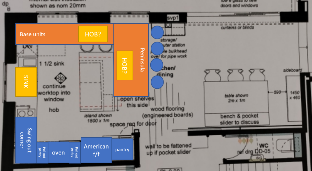 New kitchen plan - can I reach the fridge?