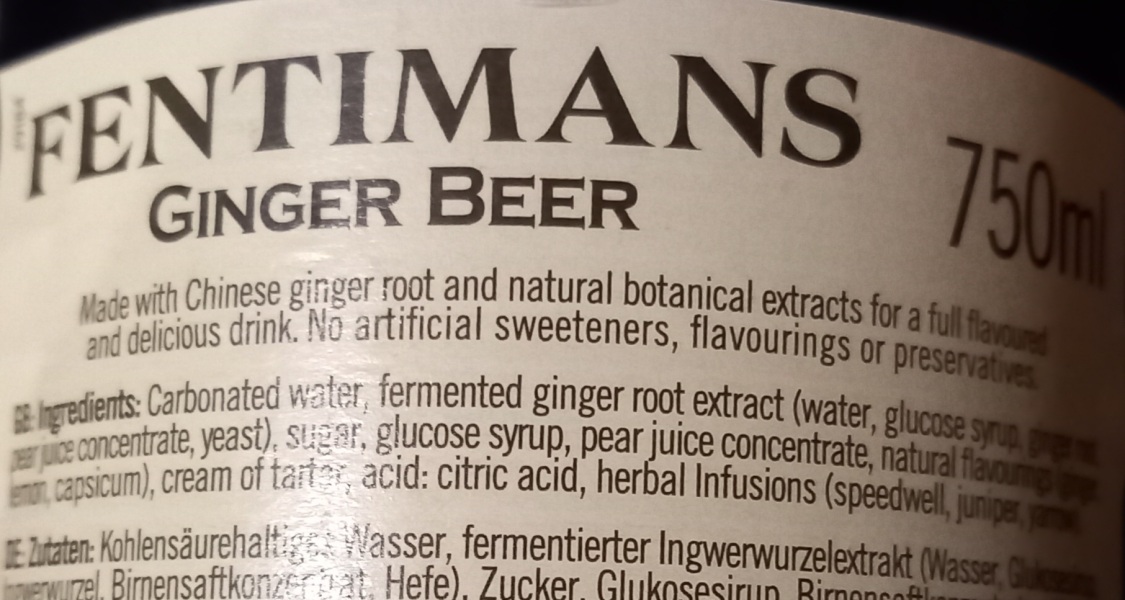 Fentimans ginger beer now has Stevia in.