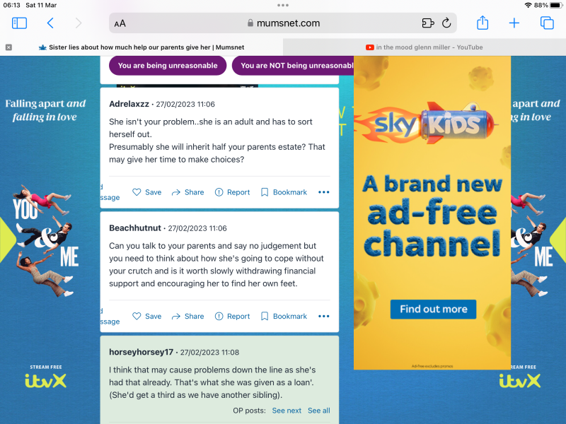 Ads covering a third of the page