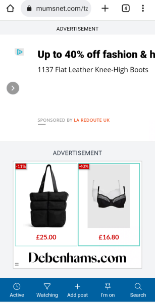 Ads covering a third of the page