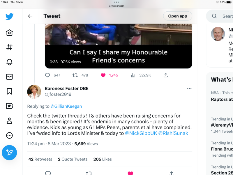 Miriam Cates report on RSE