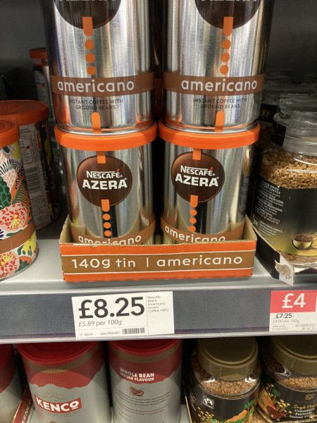 To ask you how much you think the price of this 100g tin of instant coffee was in my local supermarket? (See photo)